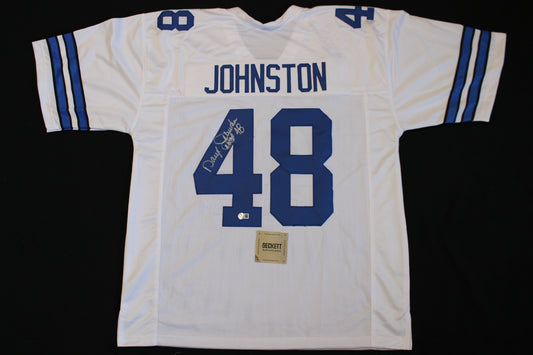 DARYL JOHNSTON DALLAS COWBOYS SIGNED HOME FOOTBALL JERSEY 3XL BAS COA