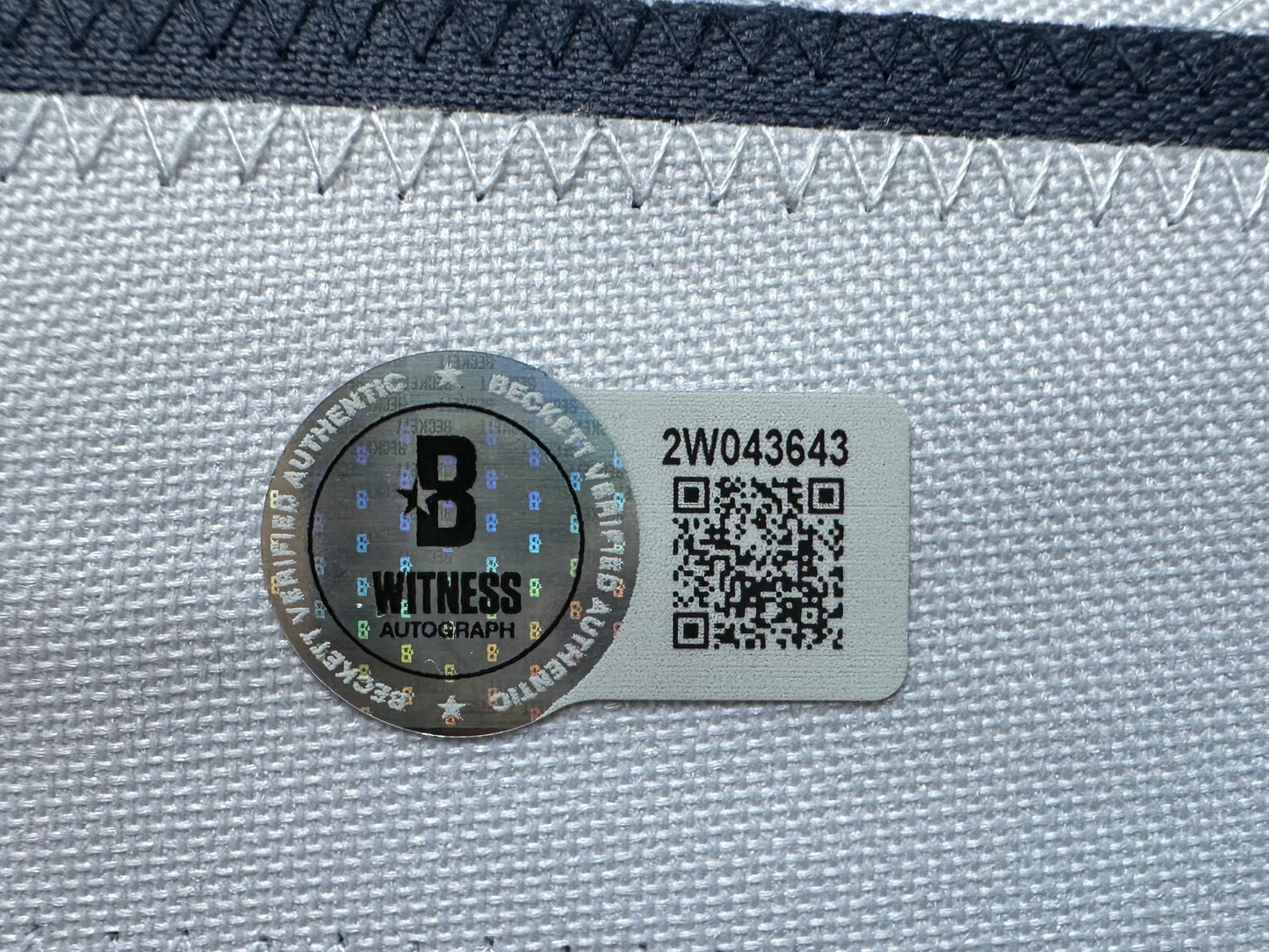 EUGENE LOCKHART DALLAS COWBOYS SIGNED BLUE JERSEY w/MULTI INSCs L BAS