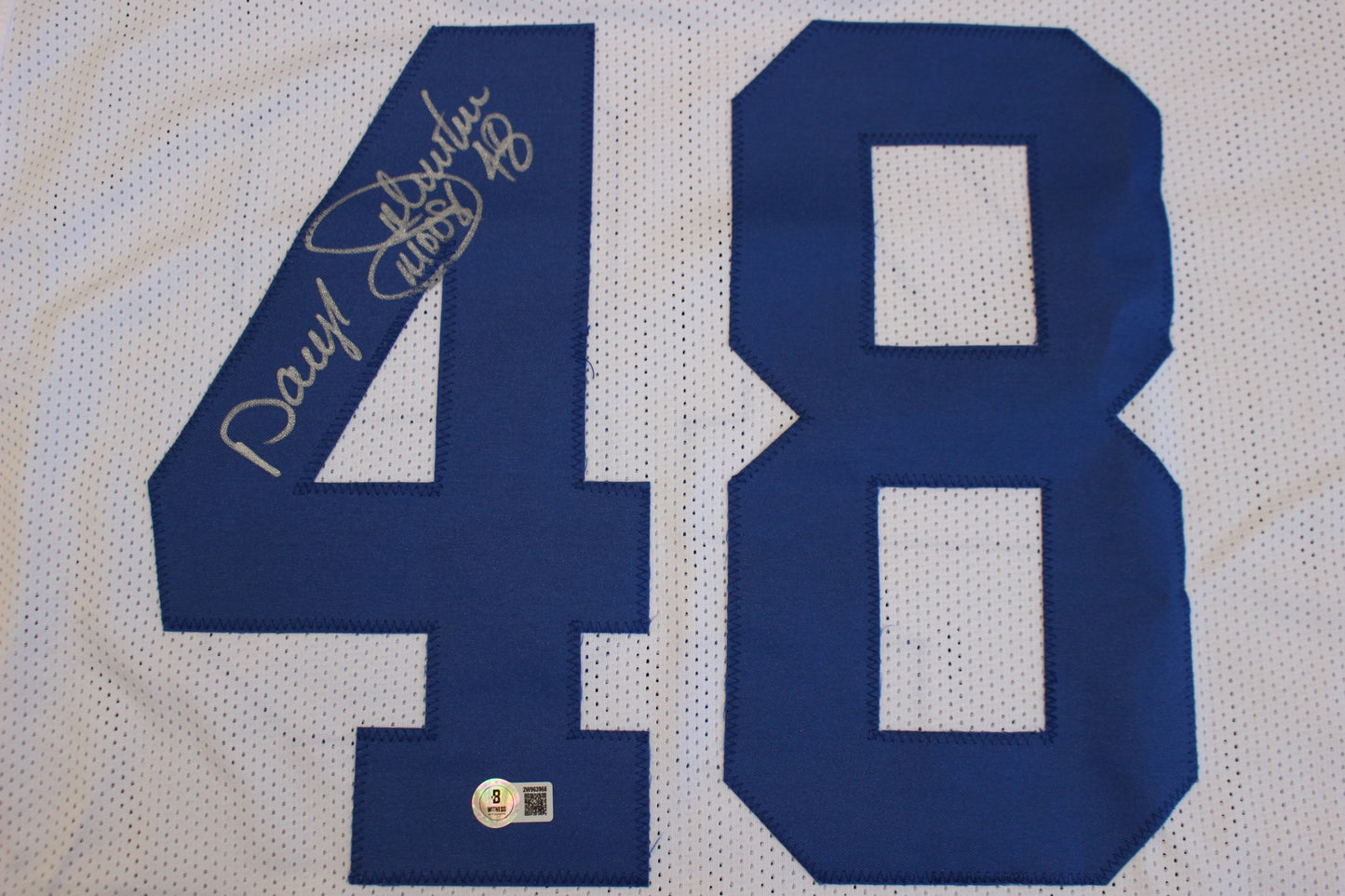 DARYL JOHNSTON DALLAS COWBOYS SIGNED HOME FOOTBALL JERSEY 3XL BAS COA
