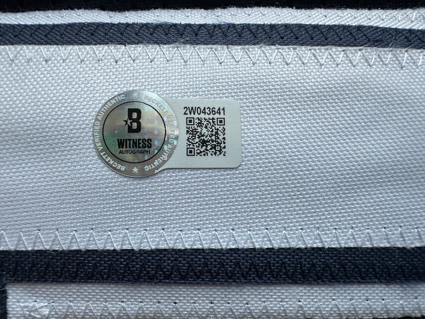 EUGENE LOCKHART DALLAS COWBOYS SIGNED BLUE JERSEY w/MULTI INSCs L BAS