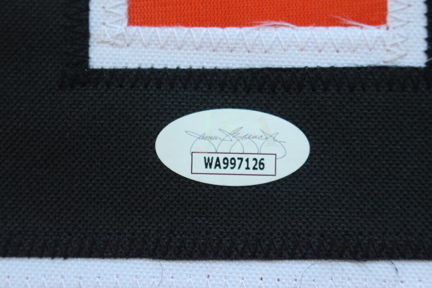 PETE INCAVIGLIA OSU ORANGE #29 "GO POKES" with STATS JSA