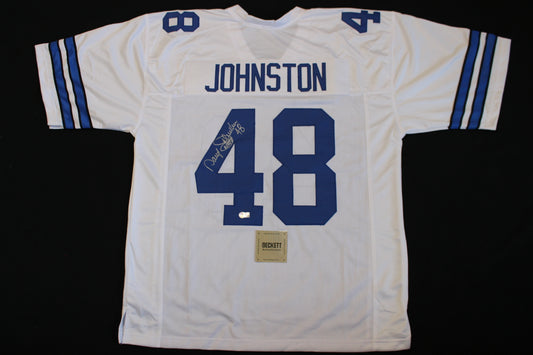 DARYL JOHNSTON DALLAS COWBOYS SIGNED HOME FOOTBALL JERSEY 3XL BAS COA