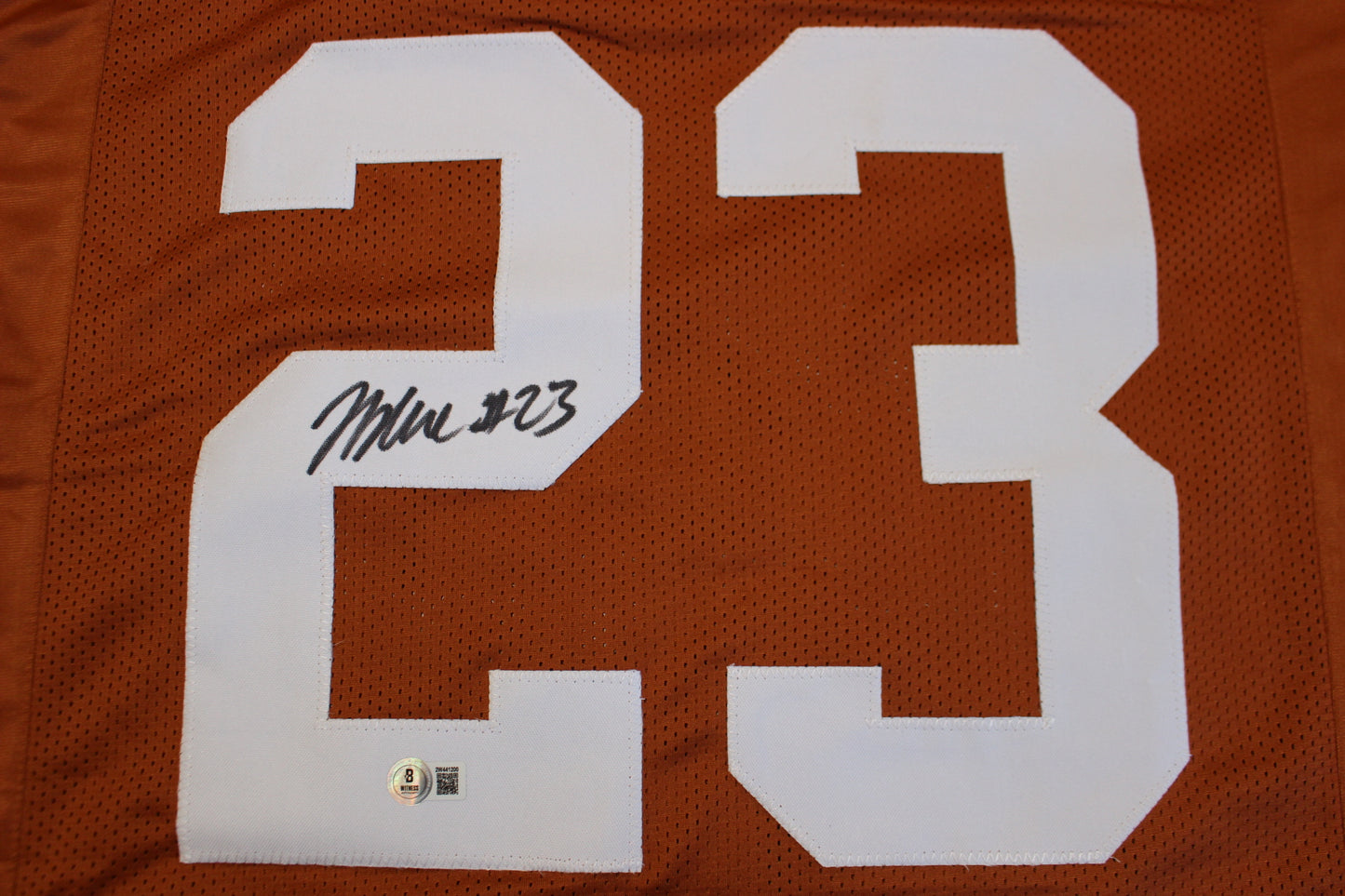 JAYDON BLUE TEXAS LONGHORNS SIGNED BURNT ORANGE FOOTBALL JERSEY Cowboys BAS COA