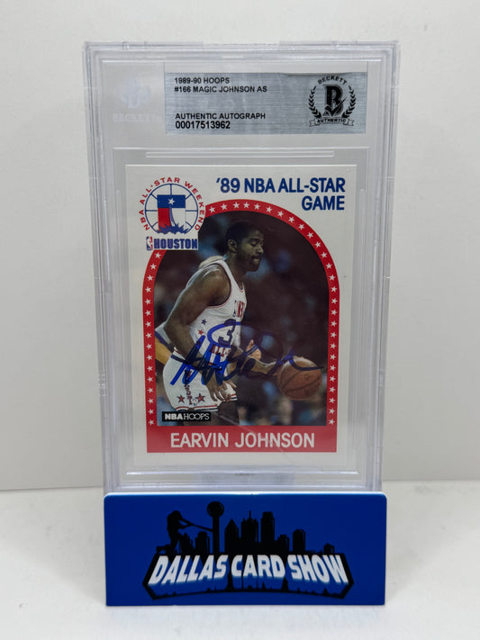 1989-90 Hoops #168 Magic Johnson All-Star game Autograph BGS Authentic