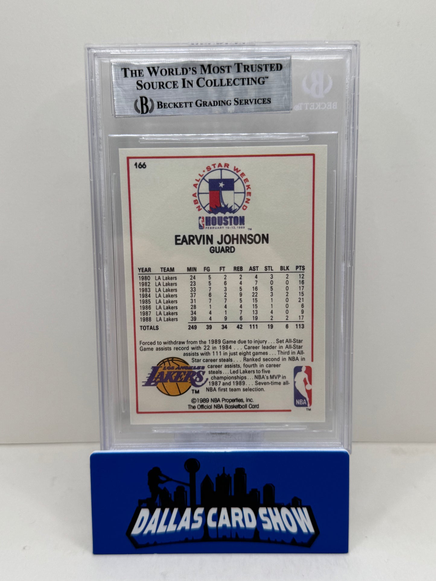 1989-90 Hoops #168 Magic Johnson All-Star game Autograph BGS Authentic