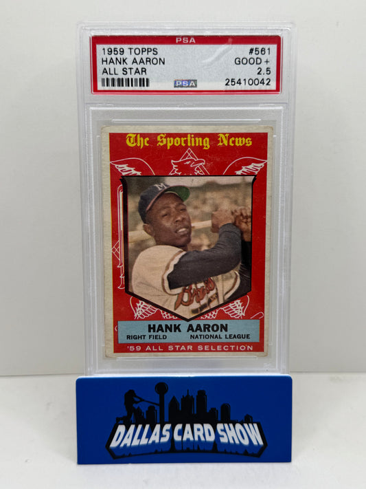 1959 Topps #561 Hank Aaron All Star PSA 2.5