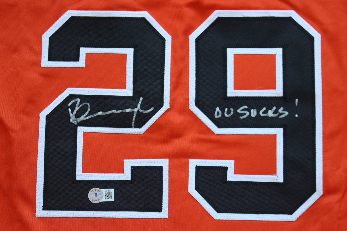 PETE INCAVIGLIA OSU ORANGE #29 "OU SUCKS!" with STATS