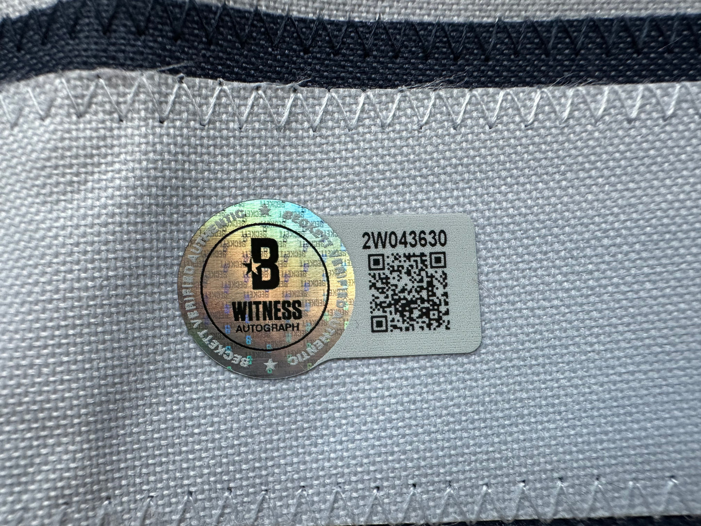 EUGENE LOCKHART DALLAS COWBOYS SIGNED BLUE JERSEY w/MULTI INSCs 2XL BAS