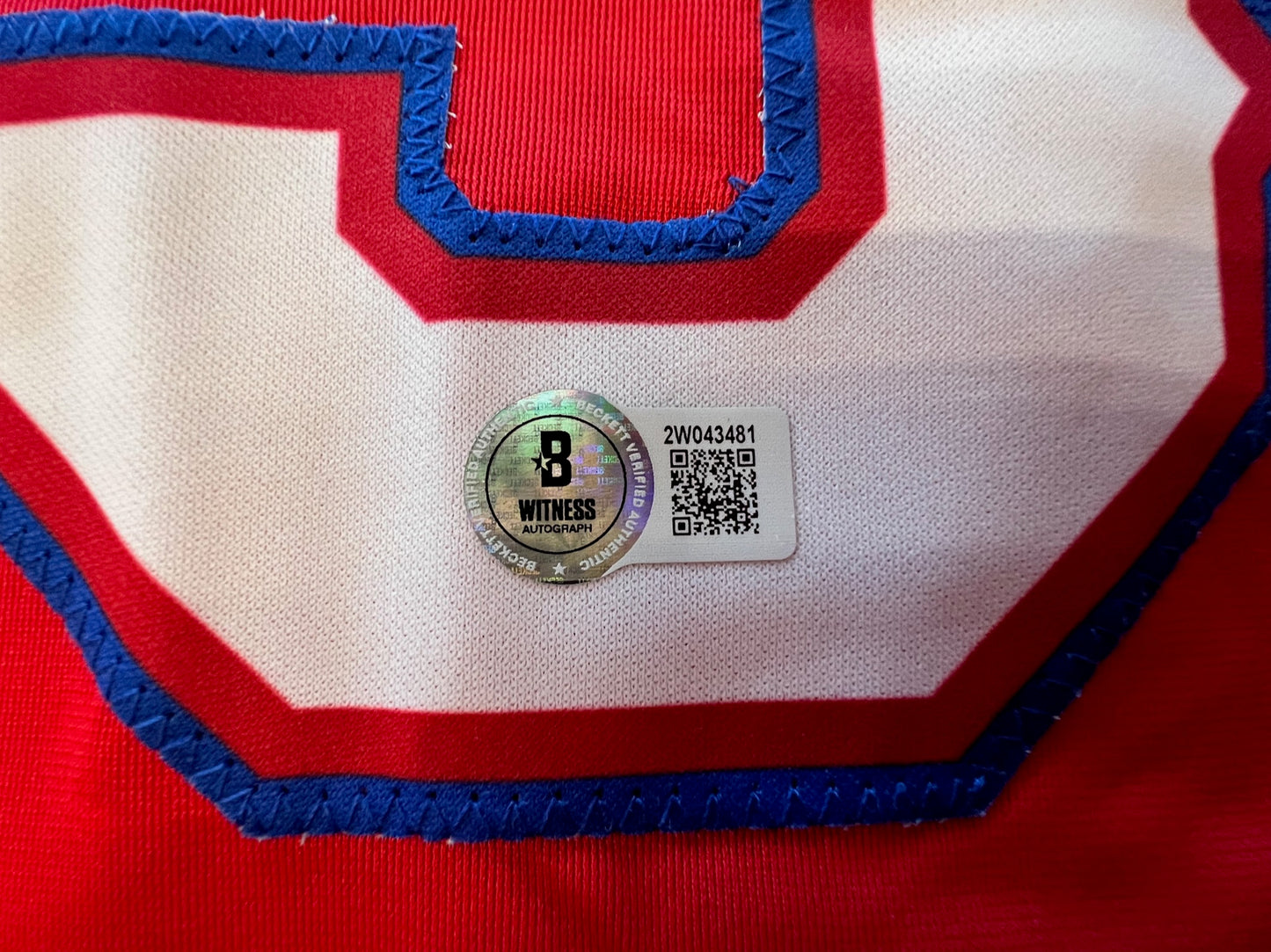 IAN KINSLER TEXAS RANGERS SIGNED RED JERSEY BAS COA