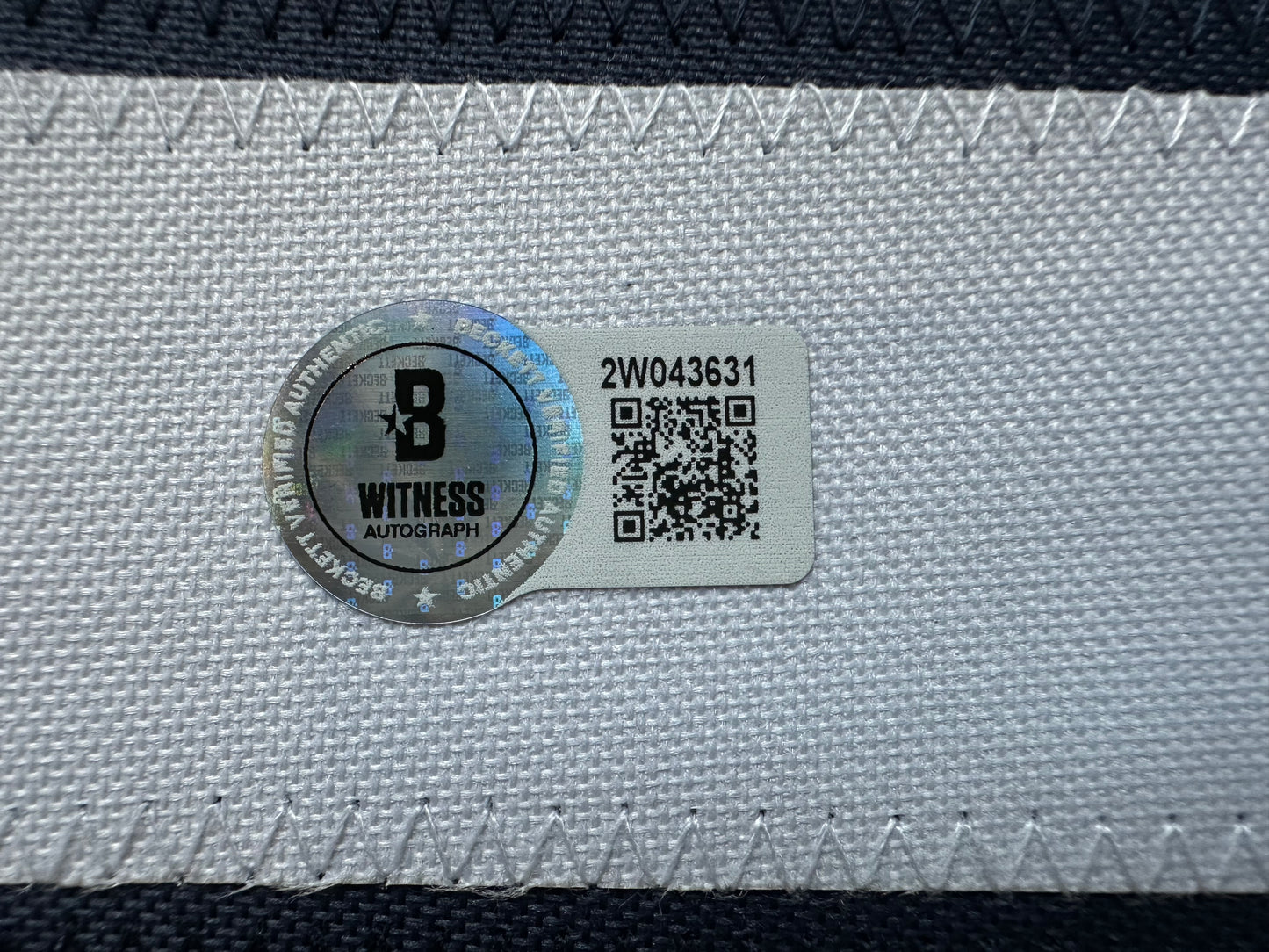 EUGENE LOCKHART DALLAS COWBOYS SIGNED BLUE JERSEY w/MULTI INSCs 3XL BAS