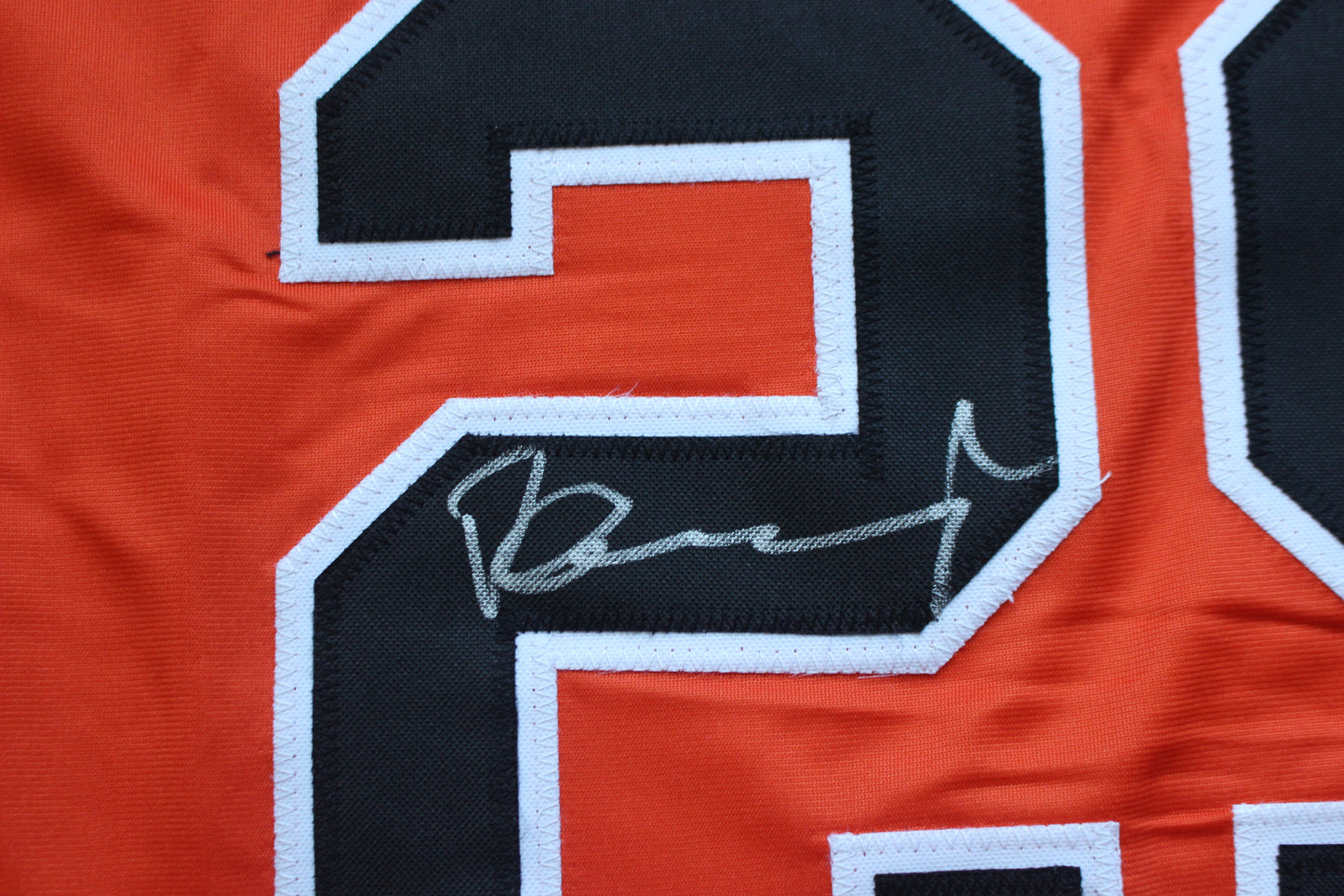 PETE INCAVIGLIA OSU ORANGE #29 "OU SUCKS!" with STATS JSA