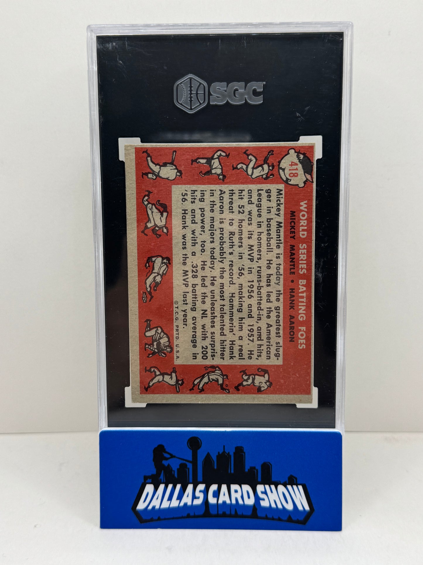 1958 Topps #418 World Series Batting Foes SGC 4.5