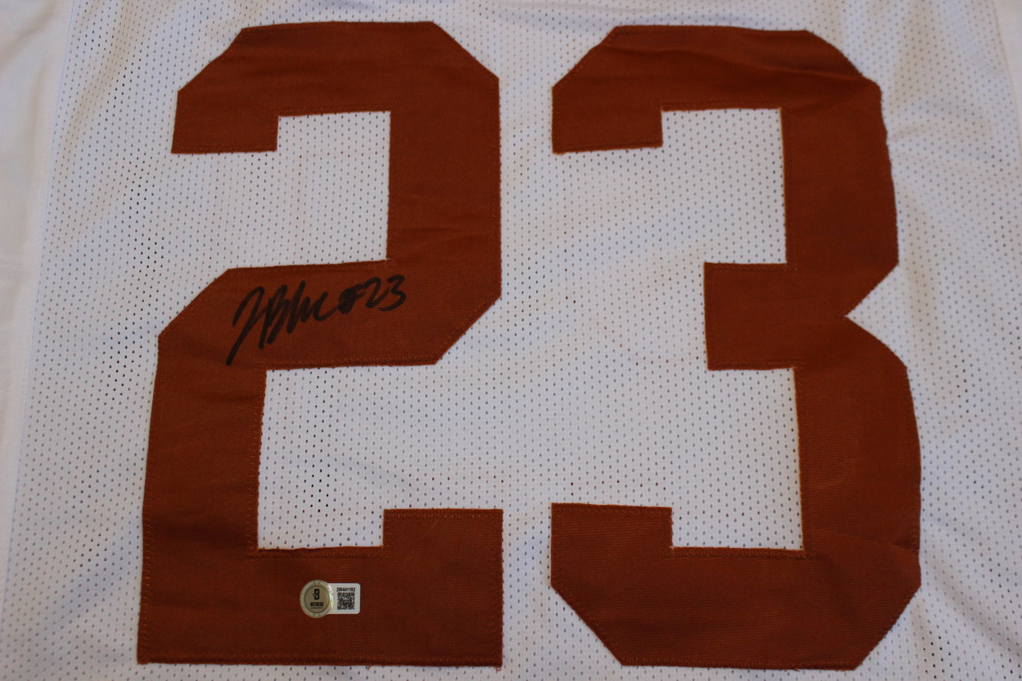 JAYDON BLUE TEXAS LONGHORNS SIGNED HOME FOOTBALL JERSEY Cowboys BAS