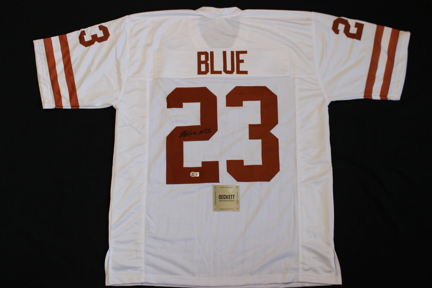 JAYDON BLUE TEXAS LONGHORNS SIGNED HOME FOOTBALL JERSEY Cowboys BAS