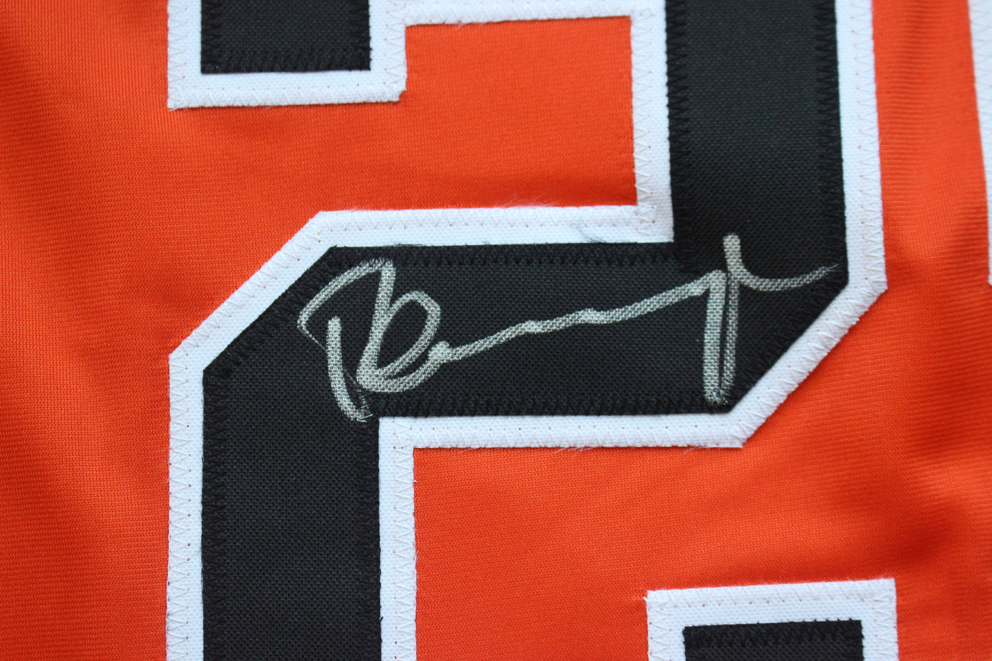 PETE INCAVIGLIA OSU ORANGE #29 "OU SUCKS!" with STATS JSA