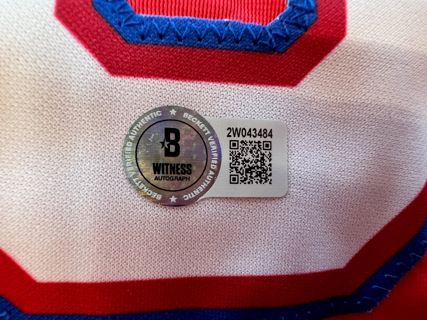 IAN KINSLER TEXAS RANGERS SIGNED RED JERSEY BAS COA