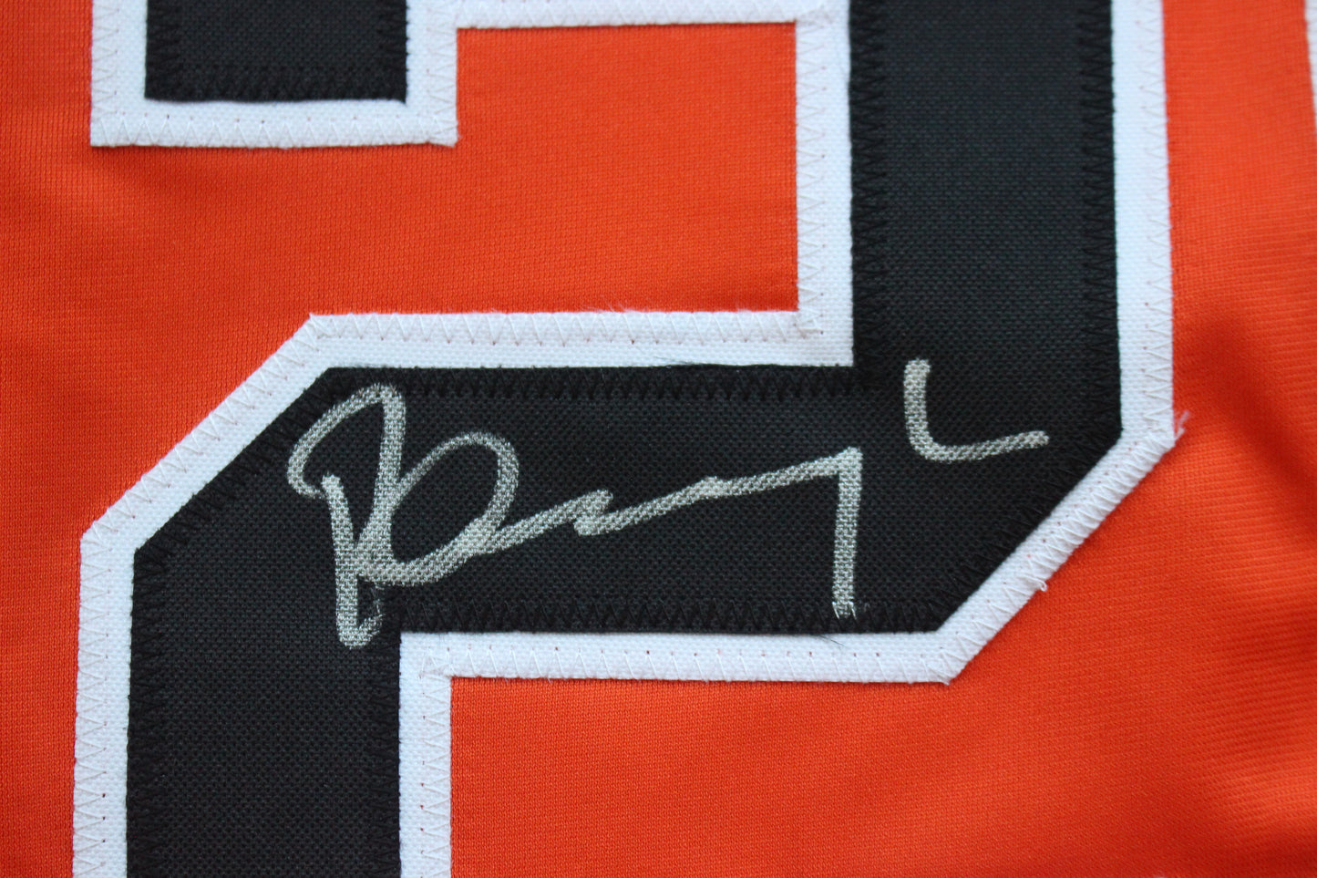 PETE INCAVIGLIA OSU ORANGE #29 "OU SUCKS!" with STATS JSA
