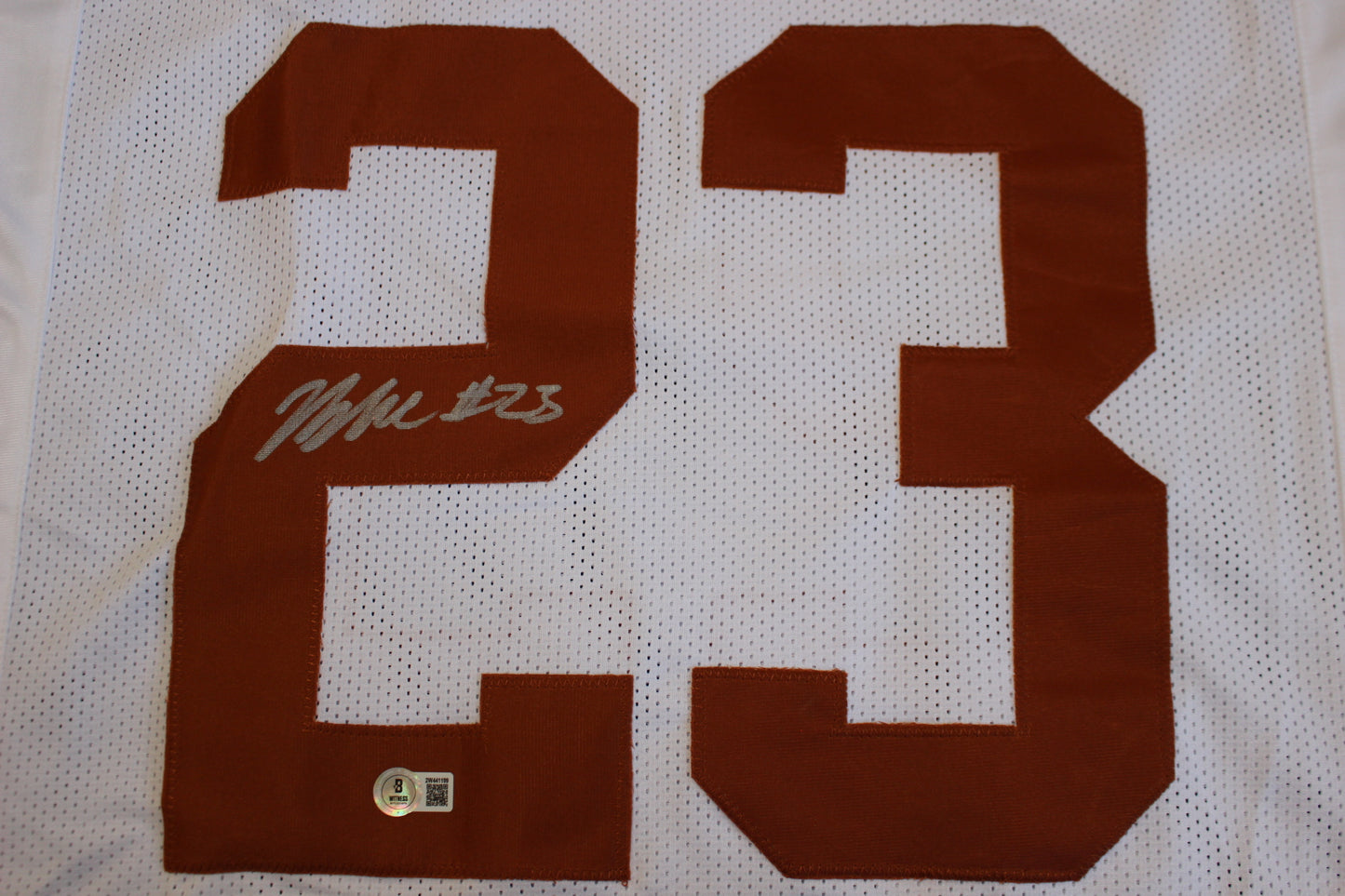 JAYDON BLUE TEXAS LONGHORNS SIGNED HOME FOOTBALL JERSEY Cowboys BAS