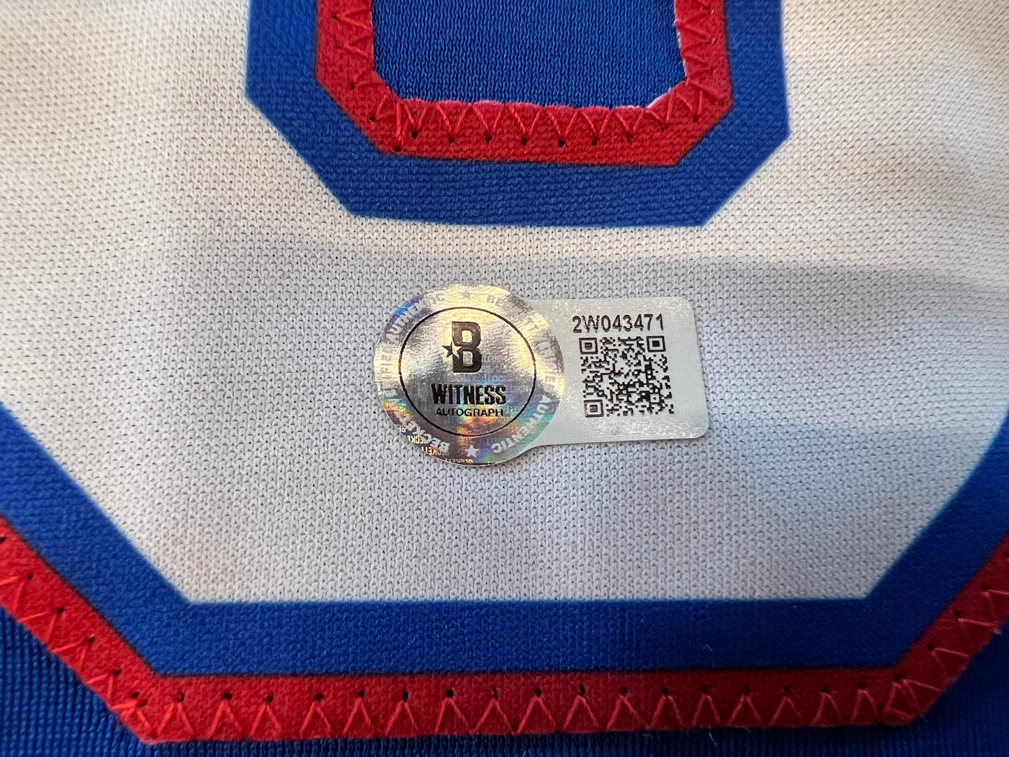 IAN KINSLER TEXAS RANGERS SIGNED BLUE JERSEY BAS COA