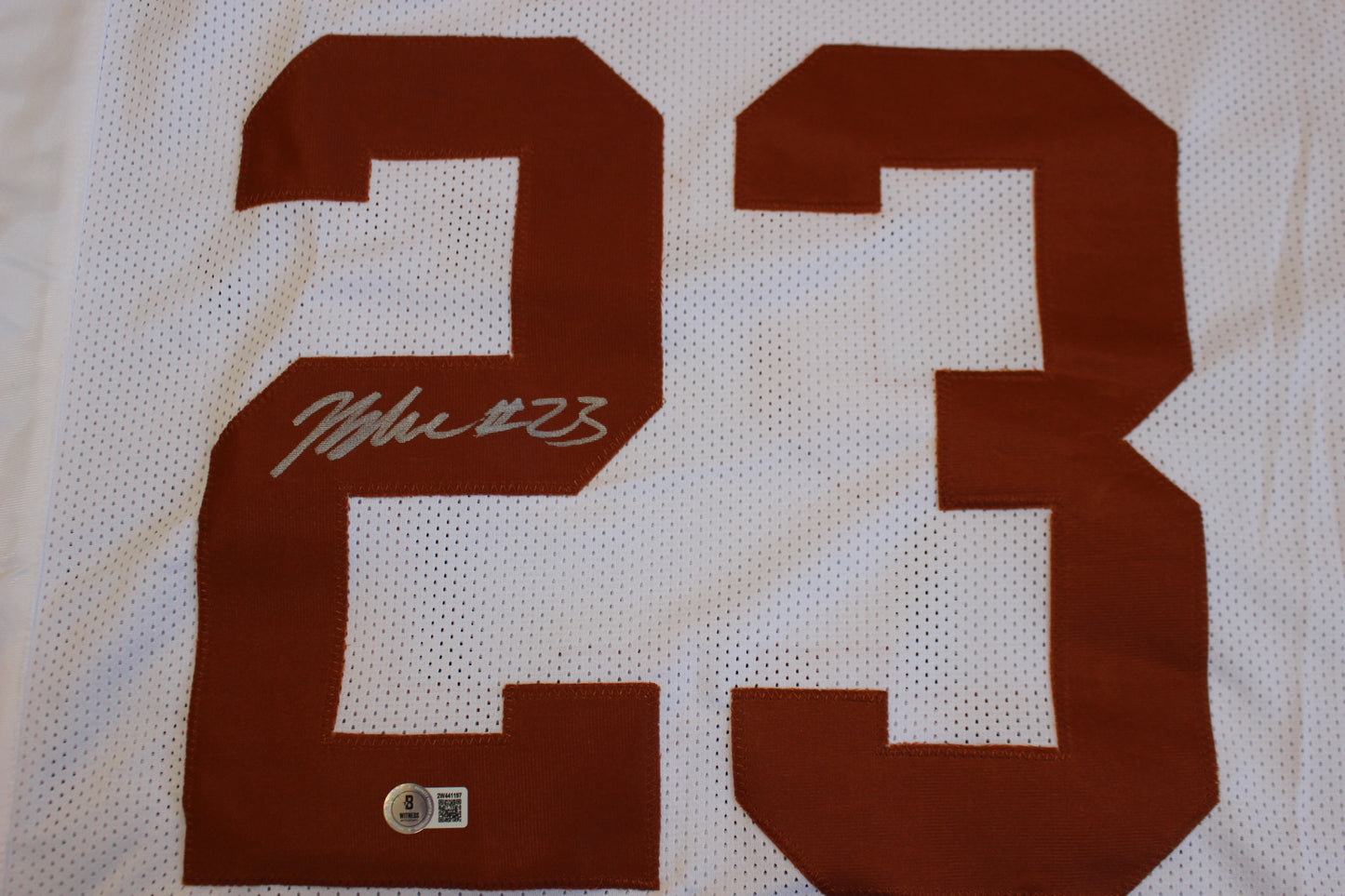 JAYDON BLUE TEXAS LONGHORNS SIGNED HOME FOOTBALL JERSEY Cowboys BAS