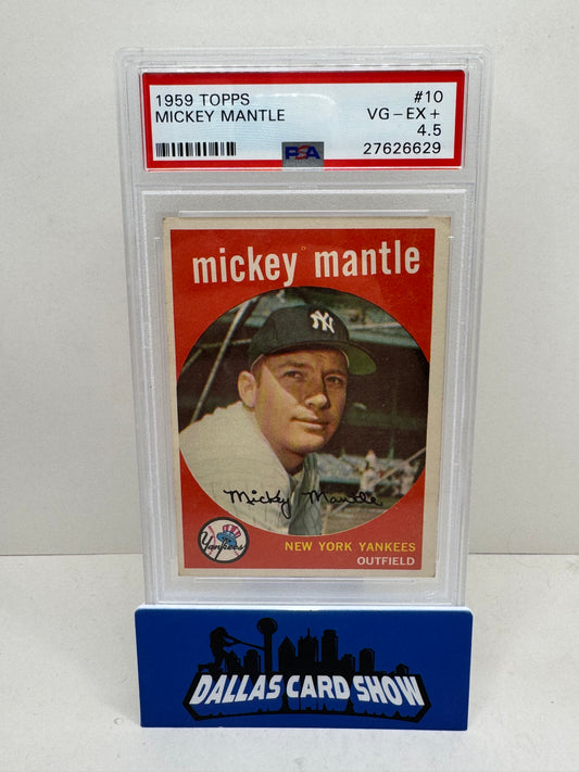 1959 Topps #10 Mickey Mantle PSA 4.5