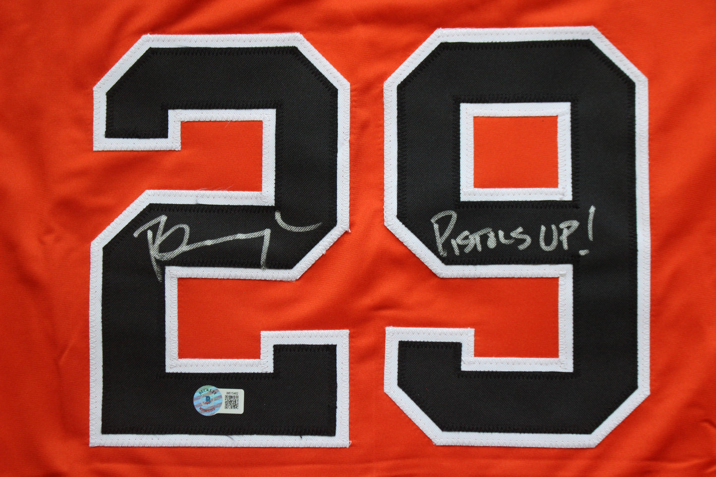 PETE INCAVIGLIA OSU ORANGE #29 "PISTOLS UP!" with STATS