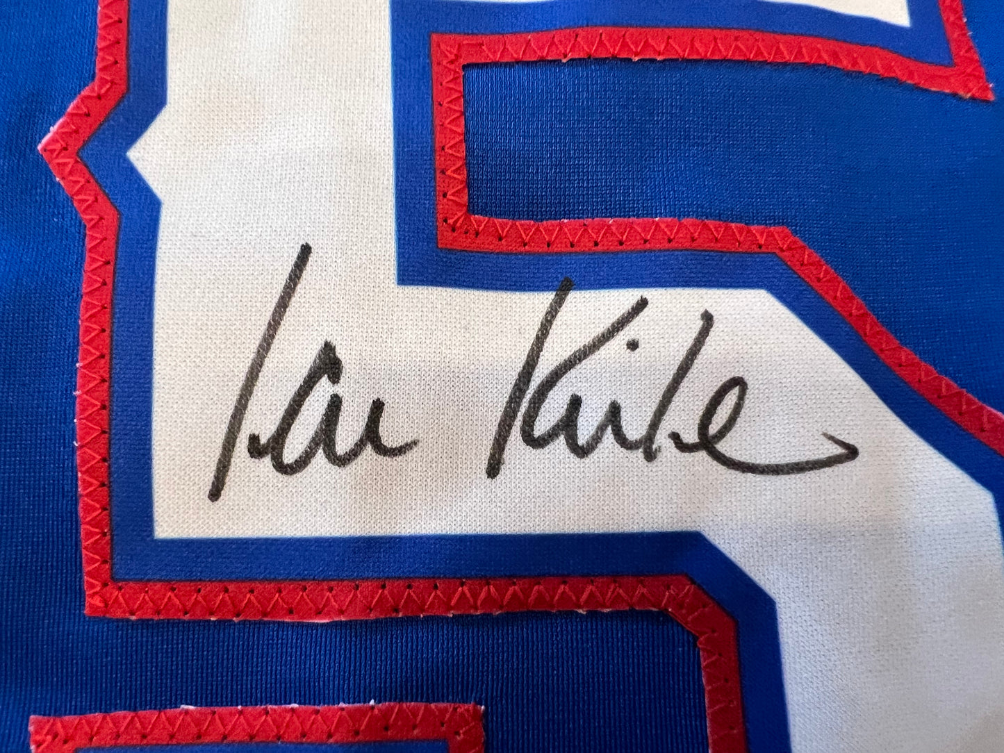 IAN KINSLER TEXAS RANGERS SIGNED BLUE JERSEY BAS COA