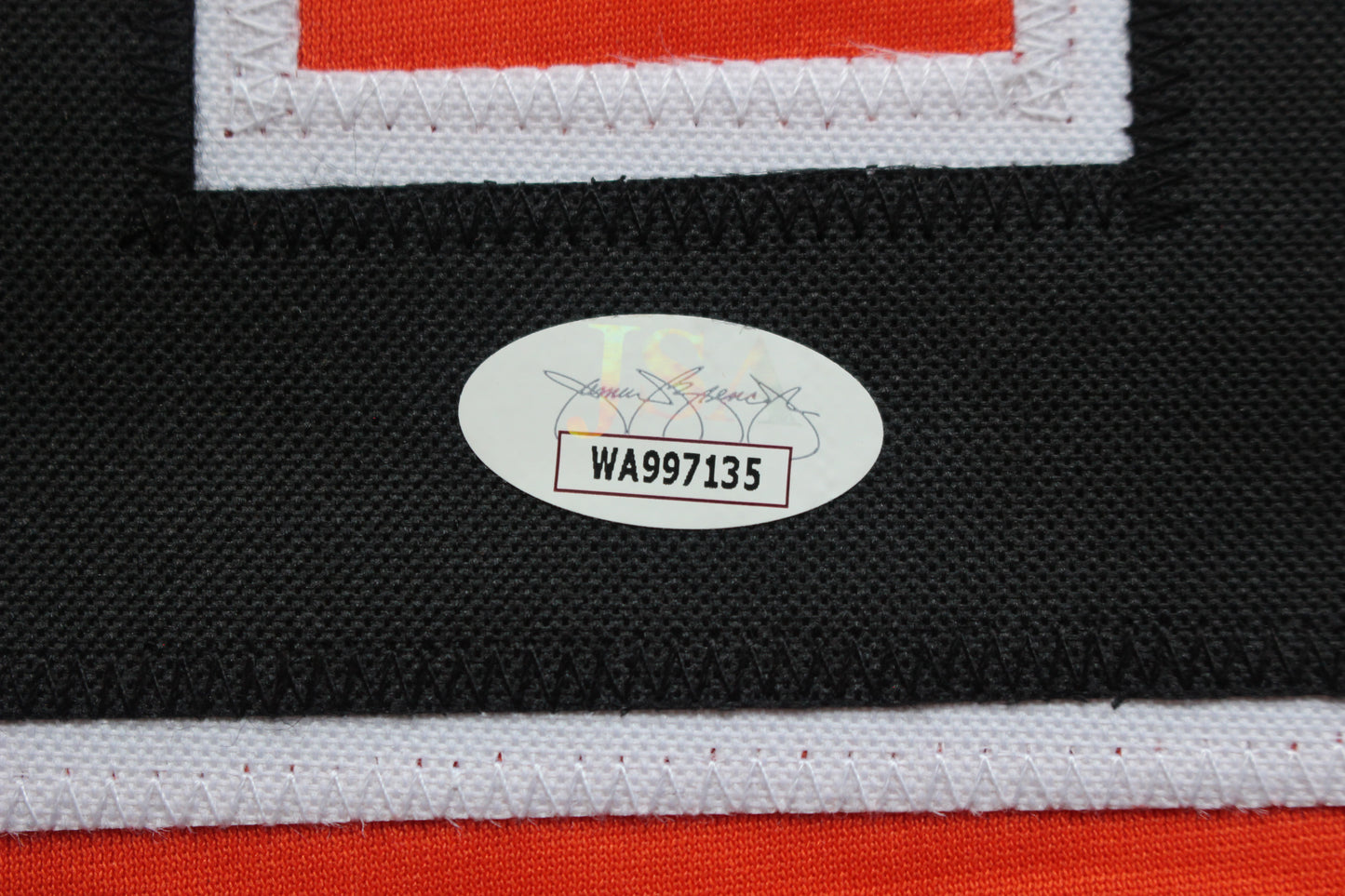 PETE INCAVIGLIA OSU ORANGE #29 "PISTOLS UP!" with STATS JSA