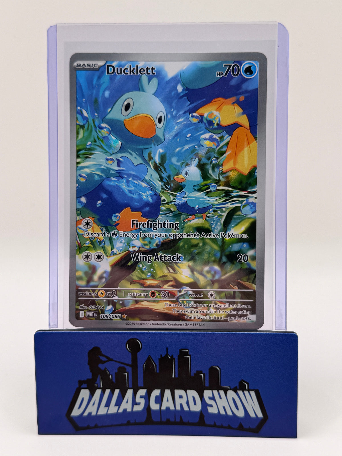 2025 Pokemon - Ducklett (Illustration Rare) - 109/086 White Flare NM