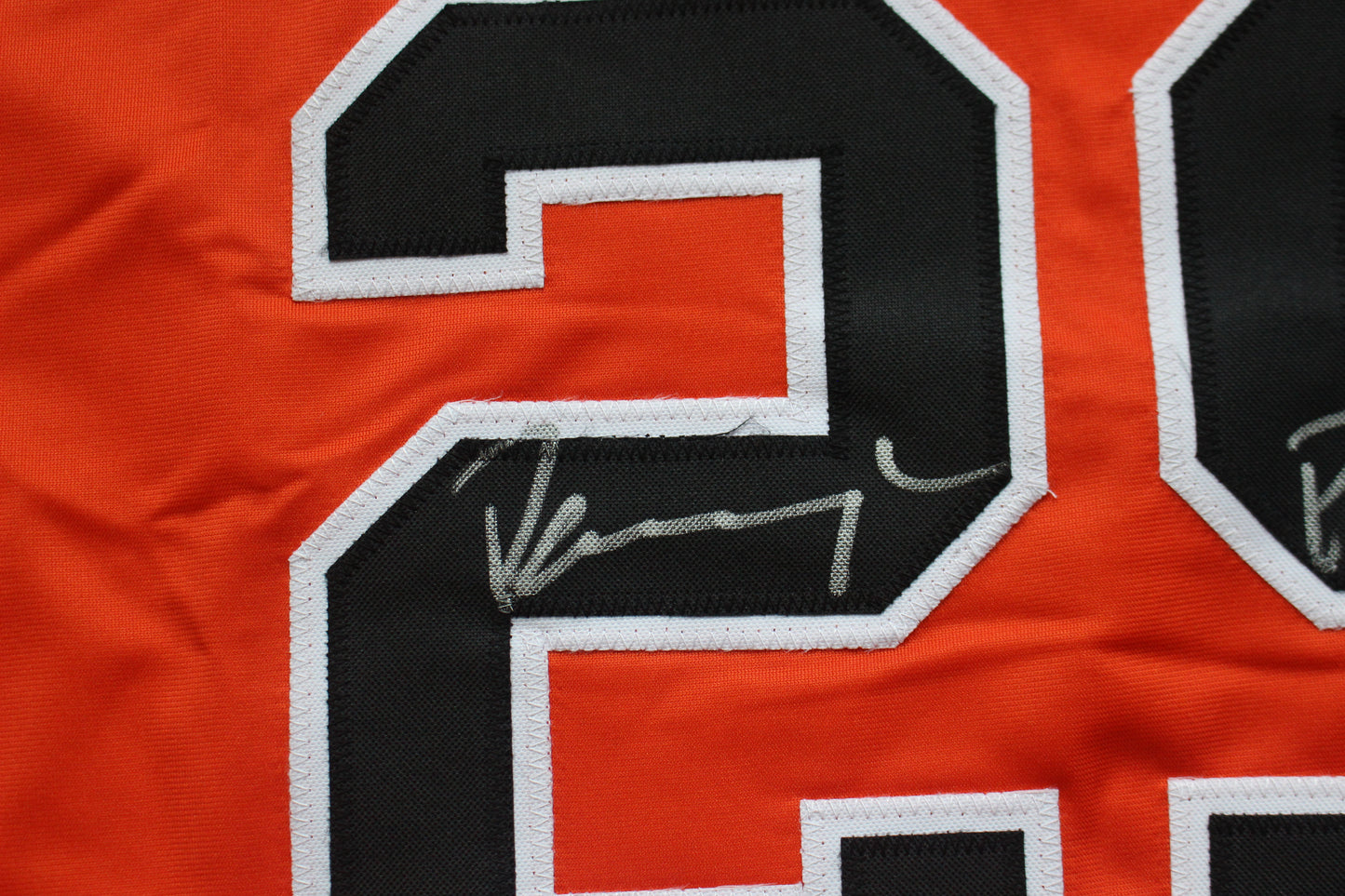 PETE INCAVIGLIA OSU ORANGE #29 "PISTOLS UP!" with STATS JSA