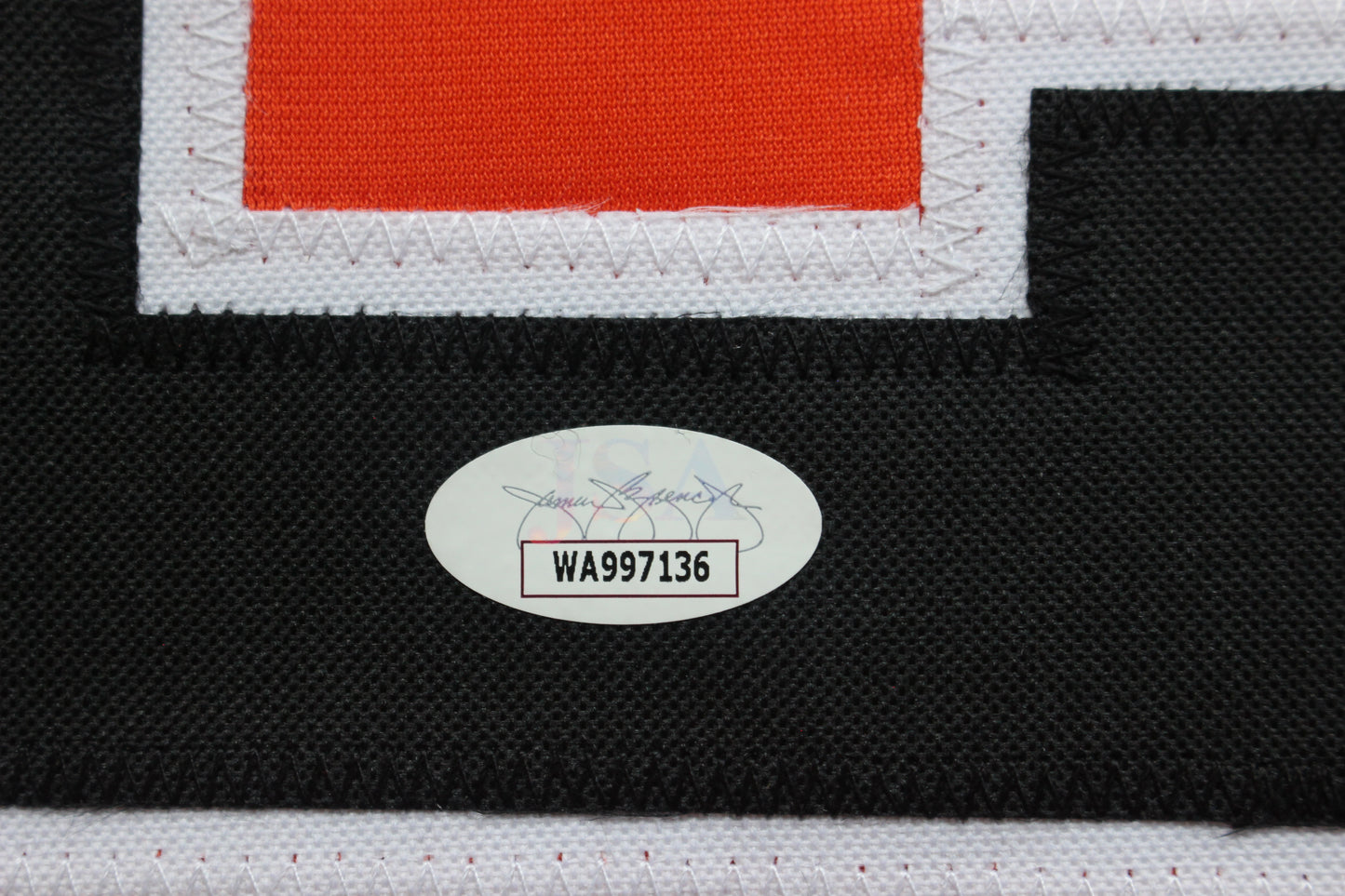 PETE INCAVIGLIA OSU ORANGE #29 "PISTOLS UP!" with STATS JSA
