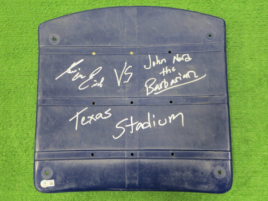 KEVIN VON ERICH JOHN The Barbarian NORD SIGNED TEXAS STADIUM SEAT BAS COA