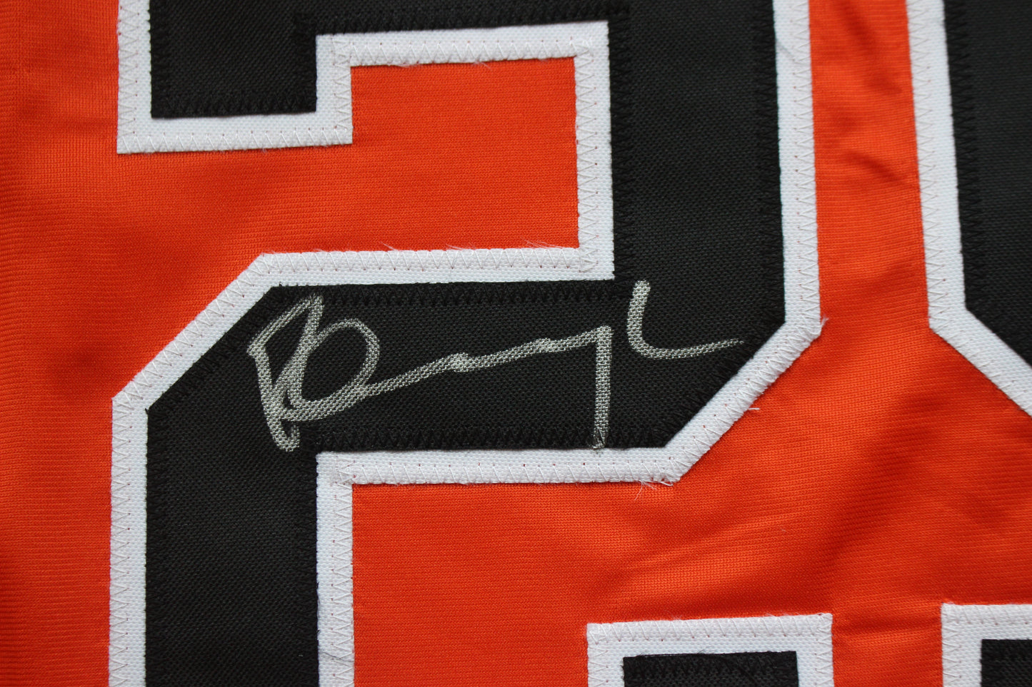 PETE INCAVIGLIA OSU ORANGE #29 "PISTOLS UP!" with STATS JSA