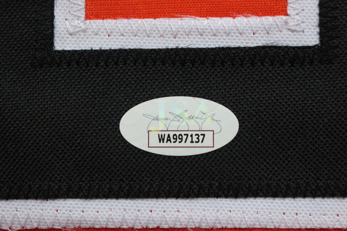 PETE INCAVIGLIA OSU ORANGE #29 "PISTOLS UP!" with STATS JSA