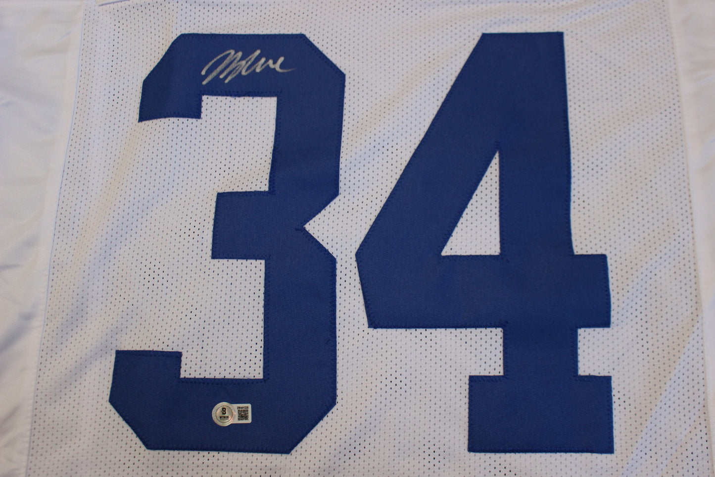 JAYDON BLUE DALLAS COWBOYS SIGNED HOME FOOTBALL JERSEY Texas Longhorns  BAS