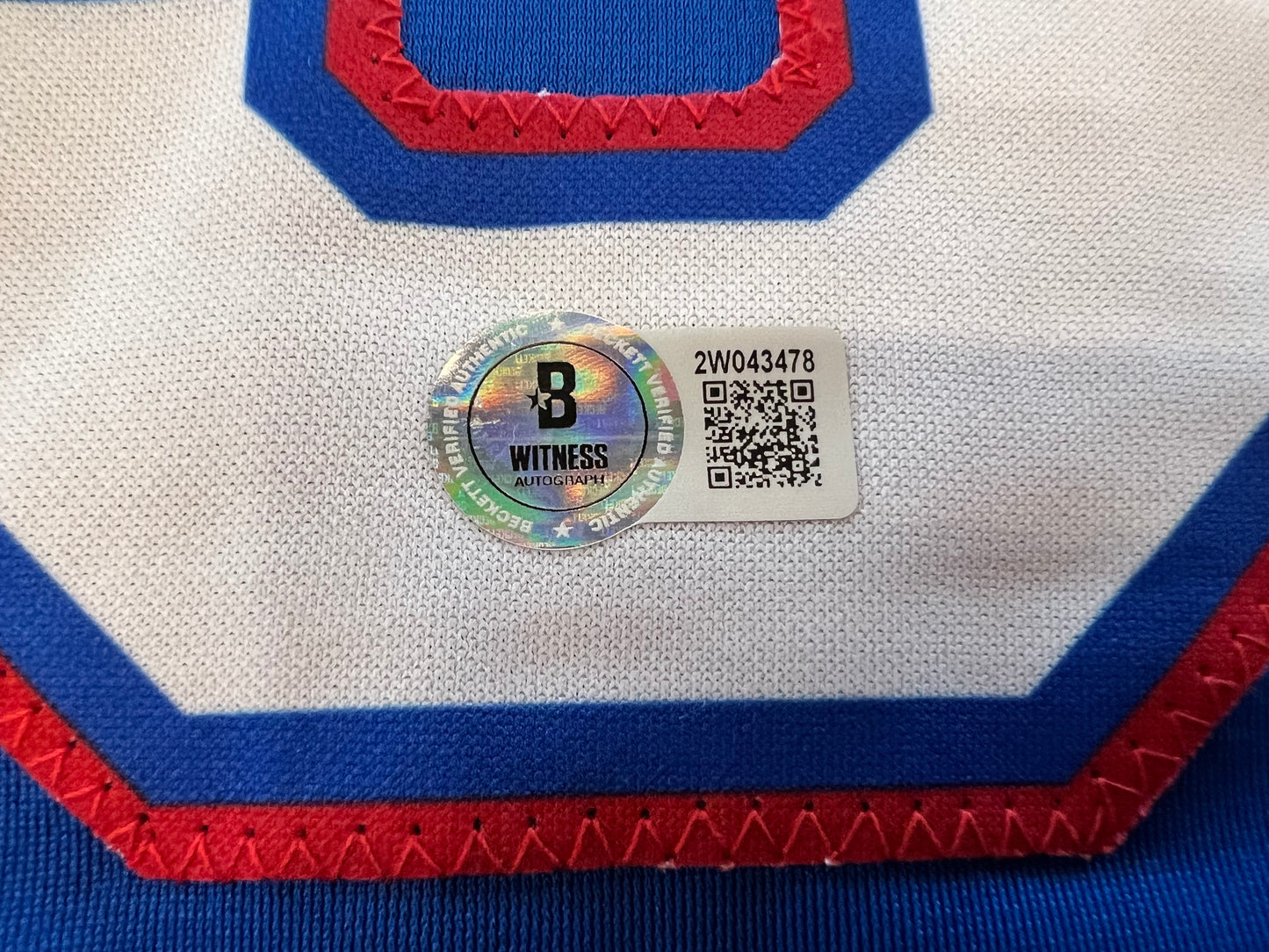 IAN KINSLER TEXAS RANGERS SIGNED BLUE JERSEY BAS COA