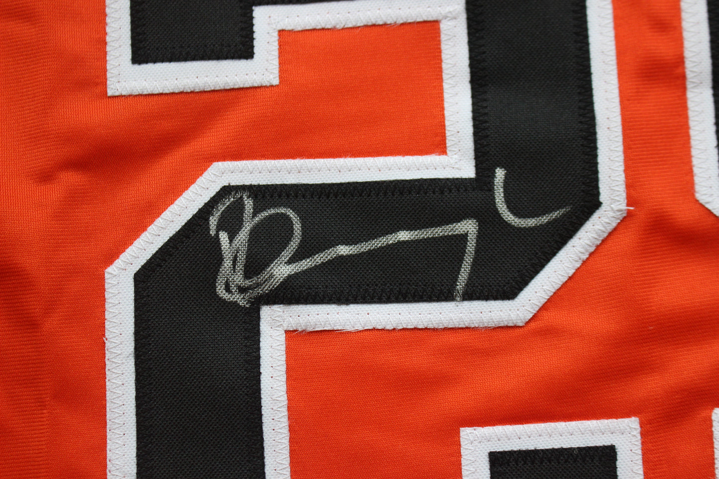 PETE INCAVIGLIA OSU ORANGE #29 "PISTOLS UP!" with STATS JSA