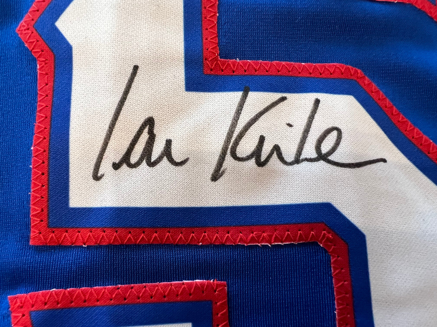 IAN KINSLER TEXAS RANGERS SIGNED BLUE JERSEY BAS COA