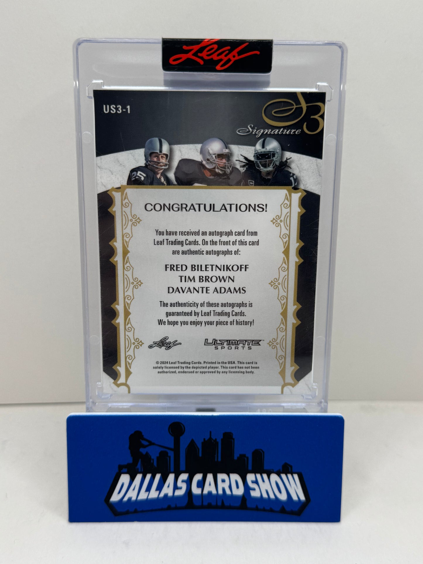 2024 Leaf Ultimate Sports Tim Brown/Fred Biletnikoff/Davante Adams AUTO 12/12