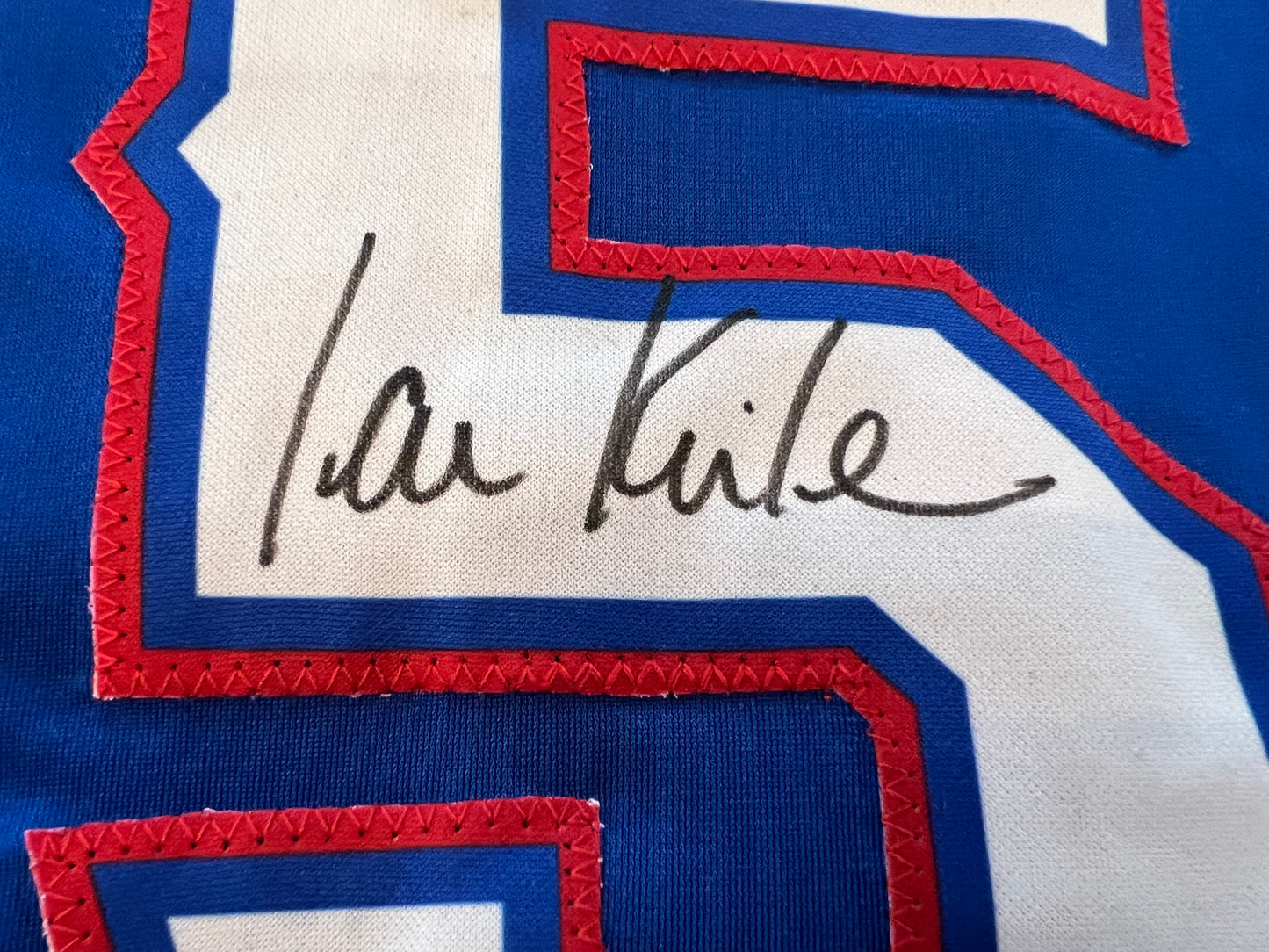 IAN KINSLER TEXAS RANGERS SIGNED BLUE JERSEY BAS COA