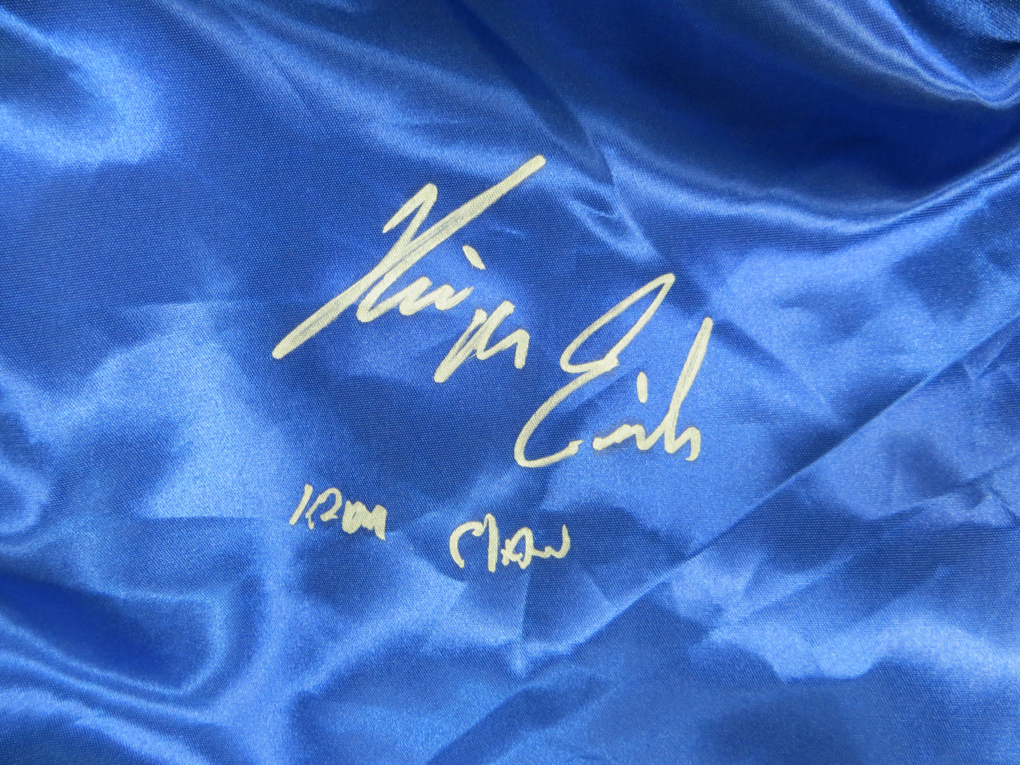 KEVIN VON ERICH SIGNED BLUE RING ROBE w/Iron Claw BAS COA
