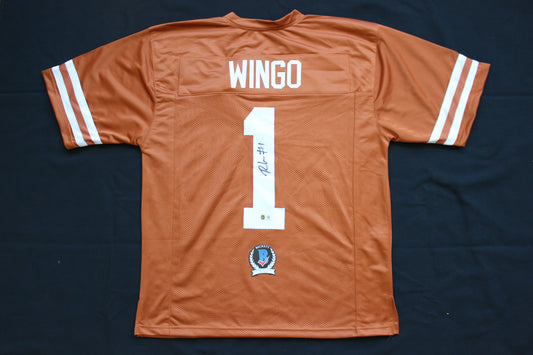 RYAN WINGO TEXAS UT LONGHORNS SIGNED BURNT ORANGE JERSEY BAS COA