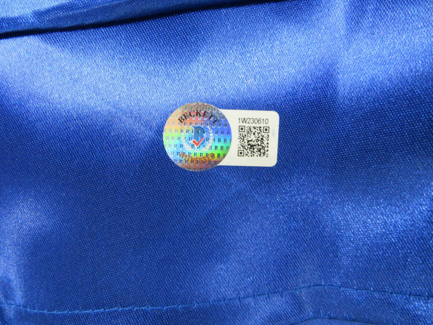 KEVIN VON ERICH SIGNED BLUE RING ROBE w/Iron Claw BAS COA