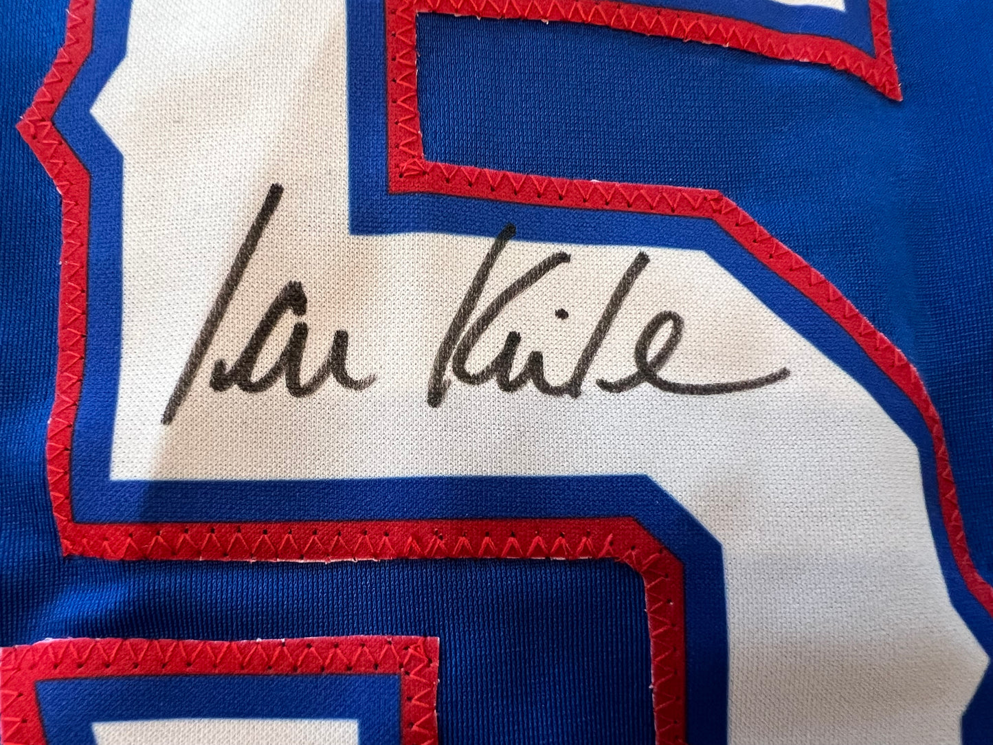 IAN KINSLER TEXAS RANGERS SIGNED BLUE JERSEY BAS COA