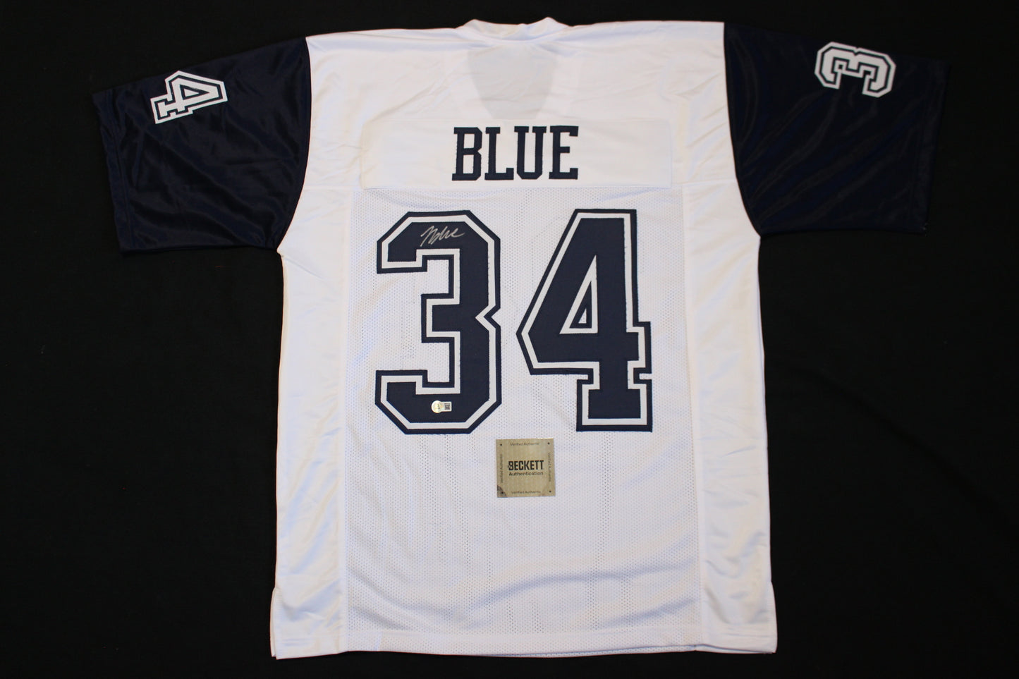 JAYDON BLUE DALLAS COWBOYS SIGNED ALT FOOTBALL JERSEY UT Longhorns BAS COA