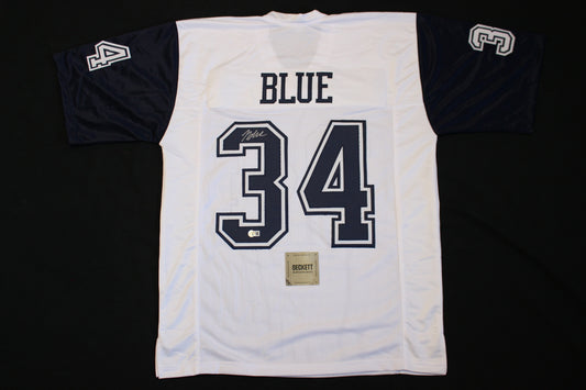 JAYDON BLUE DALLAS COWBOYS SIGNED ALT FOOTBALL JERSEY UT Longhorns BAS COA