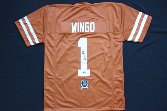 RYAN WINGO TEXAS UT LONGHORNS SIGNED BURNT ORANGE JERSEY BAS COA