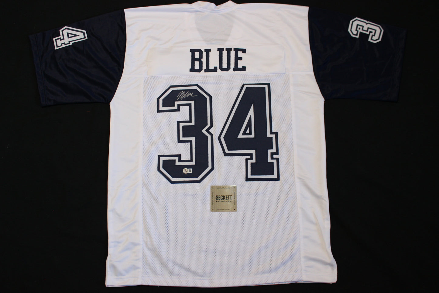 JAYDON BLUE DALLAS COWBOYS SIGNED ALT FOOTBALL JERSEY UT Longhorns BAS COA