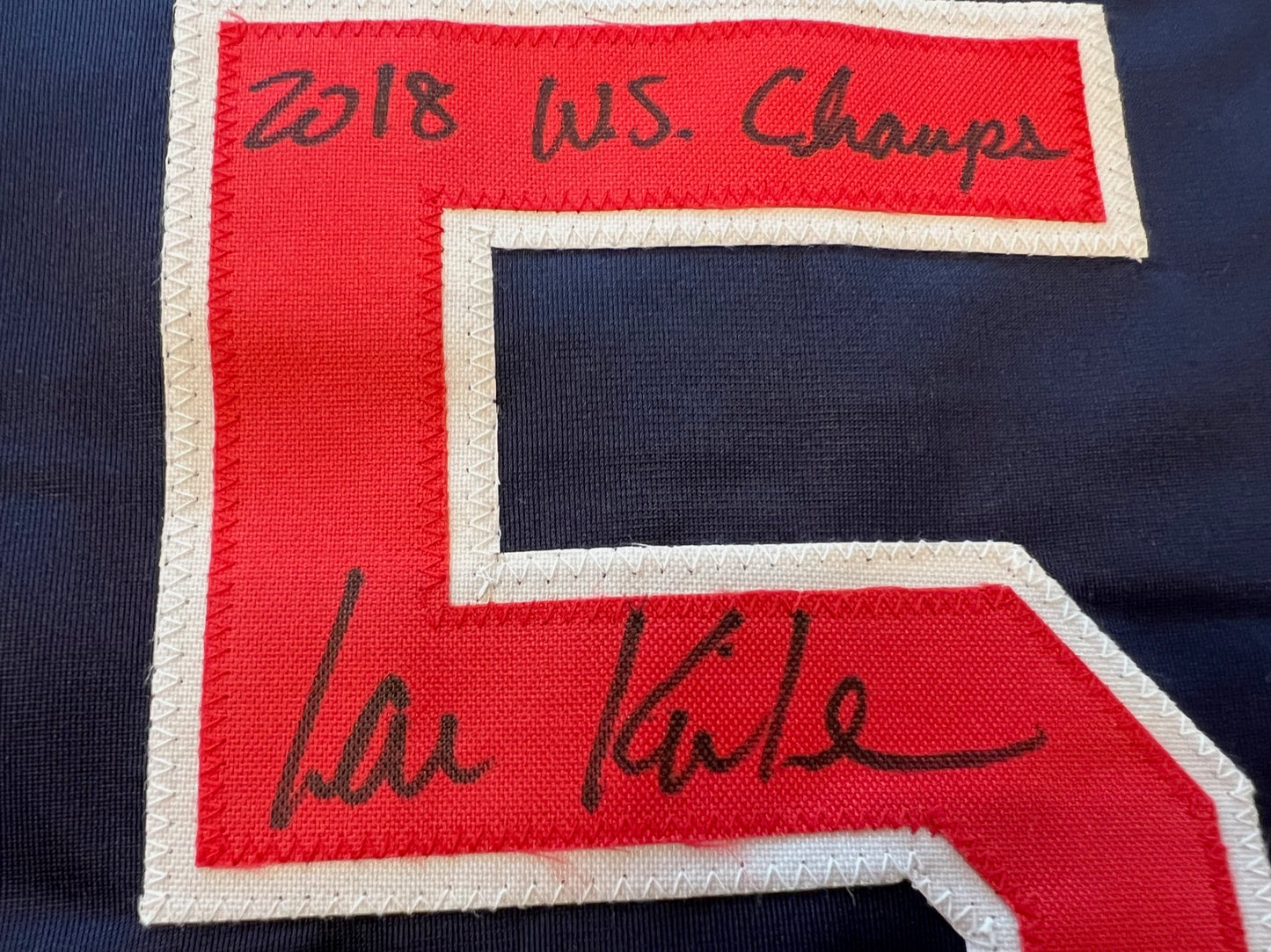 IAN KINSLER BOSTON RED SOX SIGNED JERSEY w/ 2018 WS Champs BAS COA