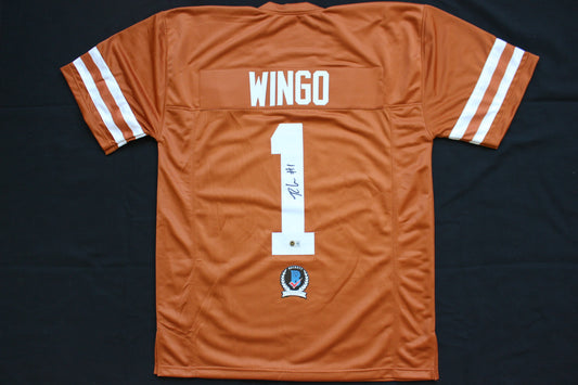 RYAN WINGO TEXAS UT LONGHORNS SIGNED BURNT ORANGE JERSEY BAS COA